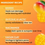 Dot & Key Mango Detan Clay Mask, With Alpha-Arbutin & Niacinamide, Clear Tan, Easy to Rinse Formula view 6