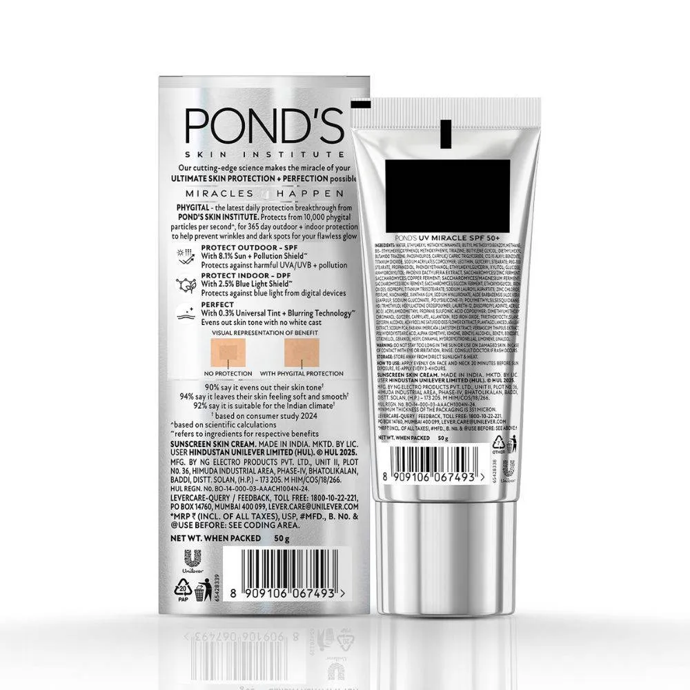 Pond's Ponds Anti-Blue Light Uv Miracle SPF 50 PA ++++ & DPF