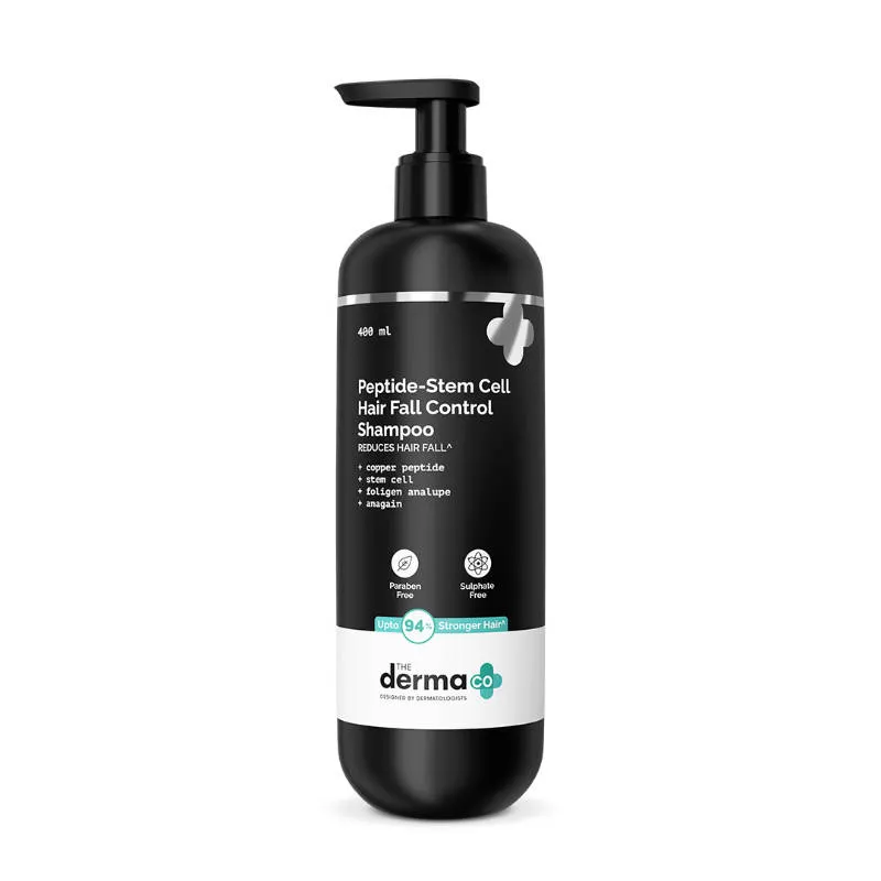 The Derma Co Peptide- Stem Cell Hair Fall Control Shampoo Reduces Hair Fall & Improves Scalp Health