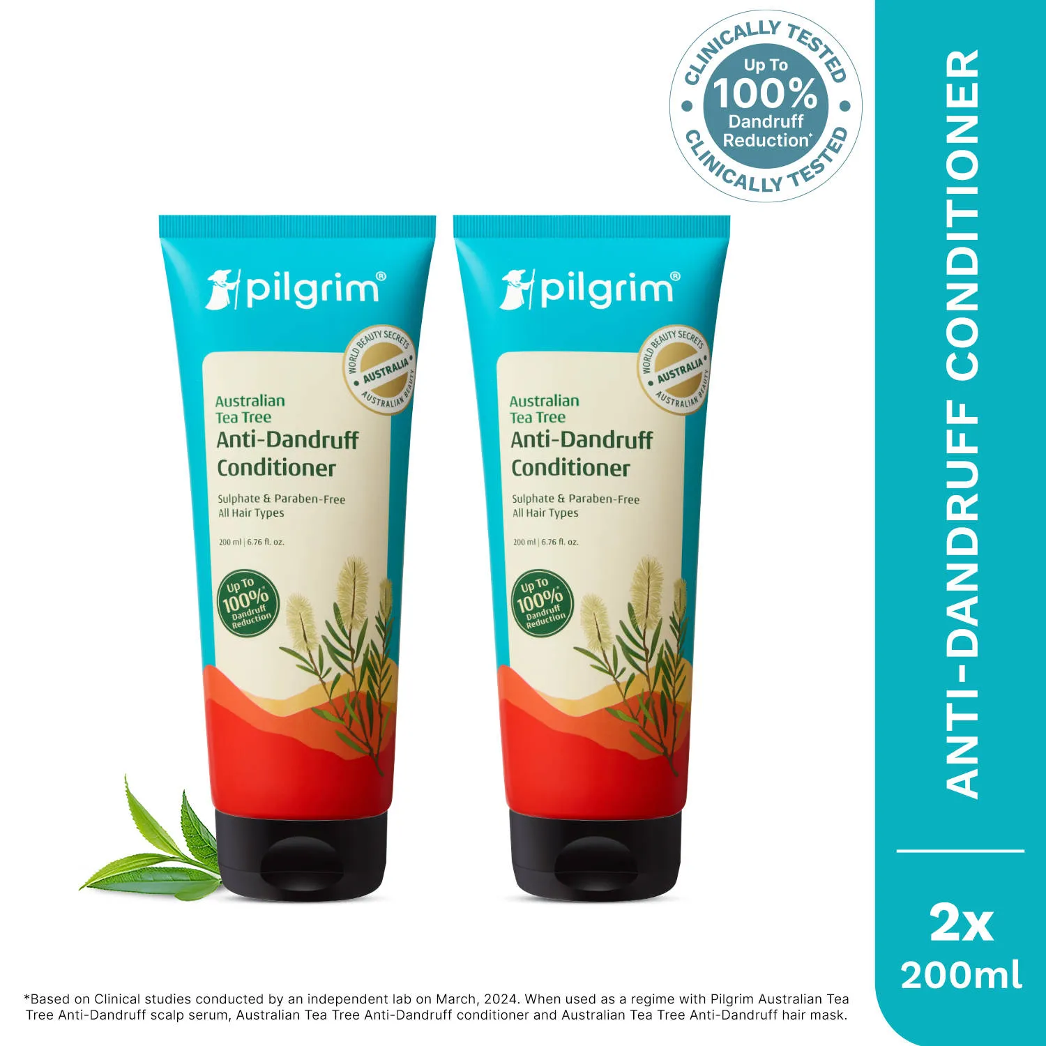 Pilgrim Australian TeaTree Anti-Dandruff Conditioner For Hydrating & Soft Hair- Pack of 2