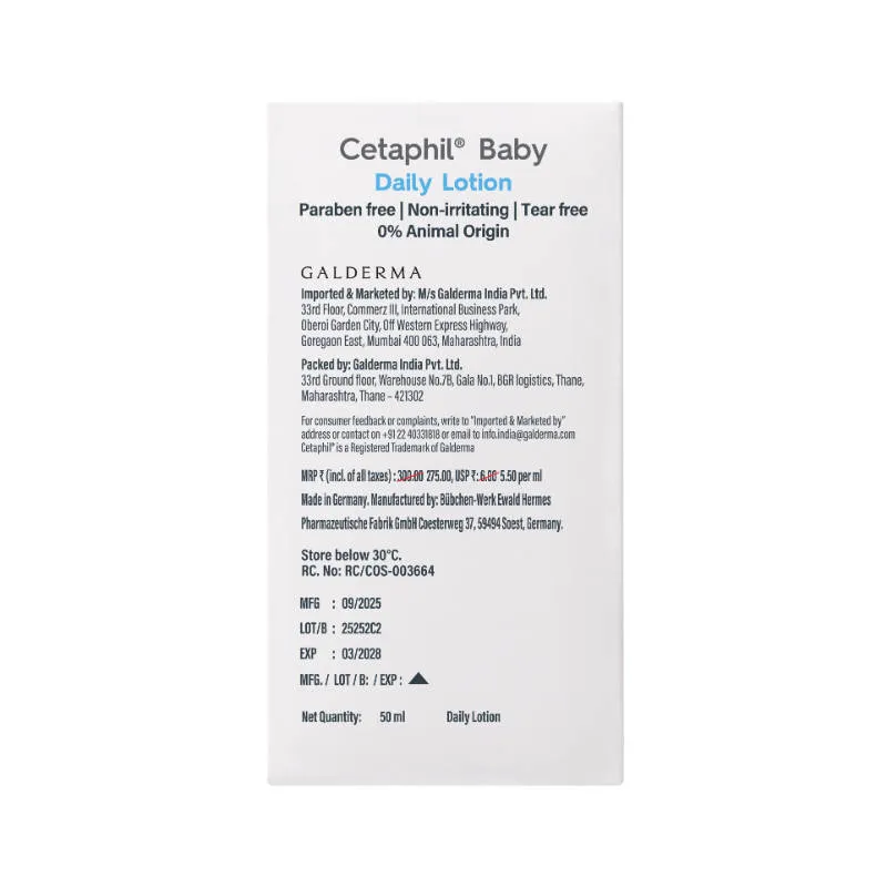 Cetaphil Baby Daily Lotion With Shea Butter, pH Balanced, Helps Preserve Skin Barrier
