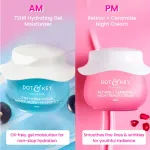 Dot & Key AM PM Routine With Hyaluronic Acid- 72HR Hydrating Probiotics Gel & Retinol Night Cream view 3