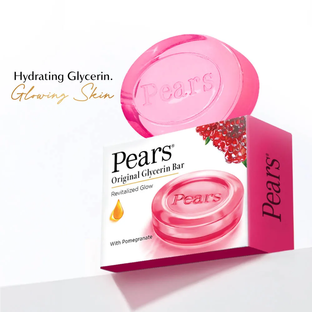 Pears Naturale Pomegranate Brightening Bathing Soap Bar (Pack of 4)