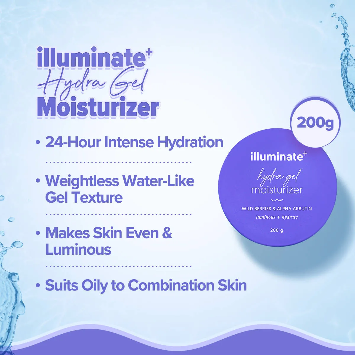 Aqualogica Skin Illuminate Duo With Illuminate Sunscreen And Hydra Gel Moisturizer
