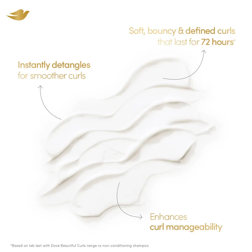 Dove Beautiful Curls Detangling Conditioner,With Tri-Moisture Essence For Smooth,Bouncy Curls