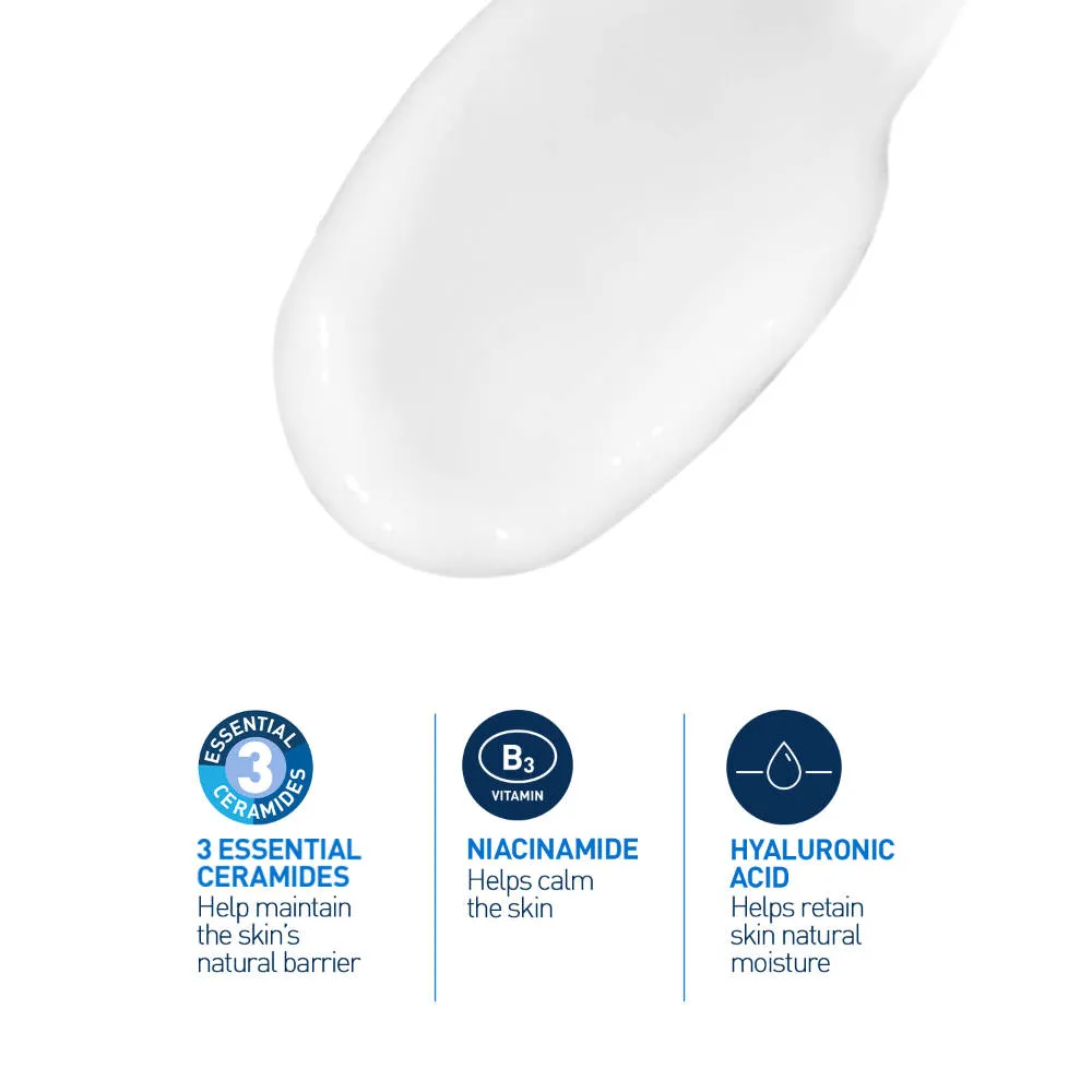 CeraVe PM Facial Moisturizer Lightweight Night Cream with Ceramides, Niacinamide & Hyaluronic Acid