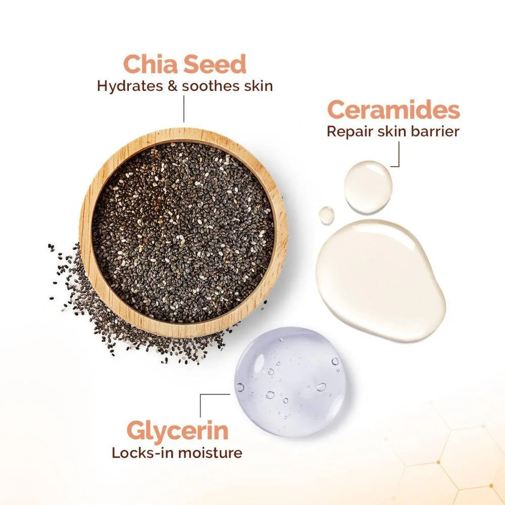 Mamaearth Chia Seed and Ceramides Oil-Free Face Wash for a Hydrated Glow