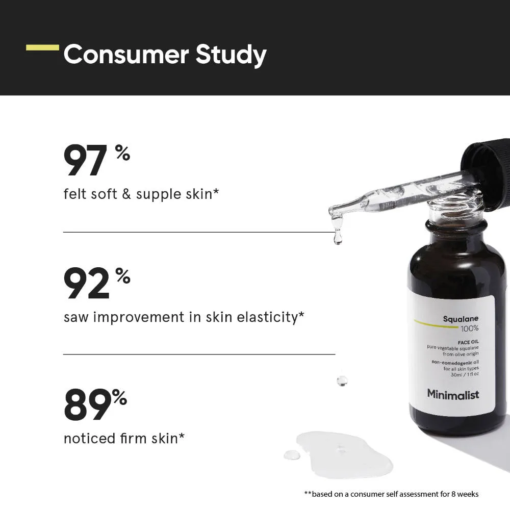 Minimalist 100% Squalane Facial Oil For Moisturizing & Reducing Fine Lines