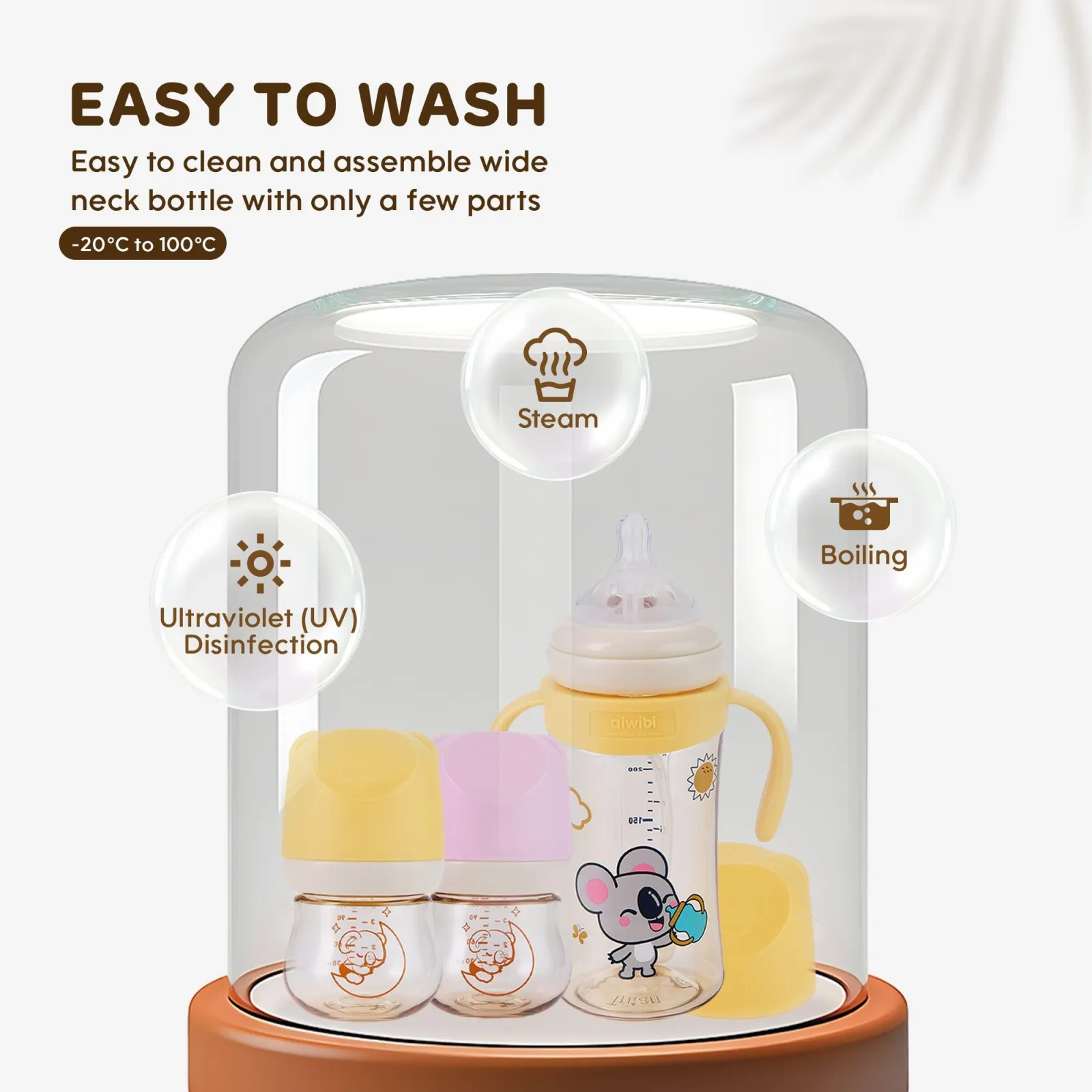 Aiwibi Tritan Shatter-Resist Lightweight Feeding Bottle 120ml