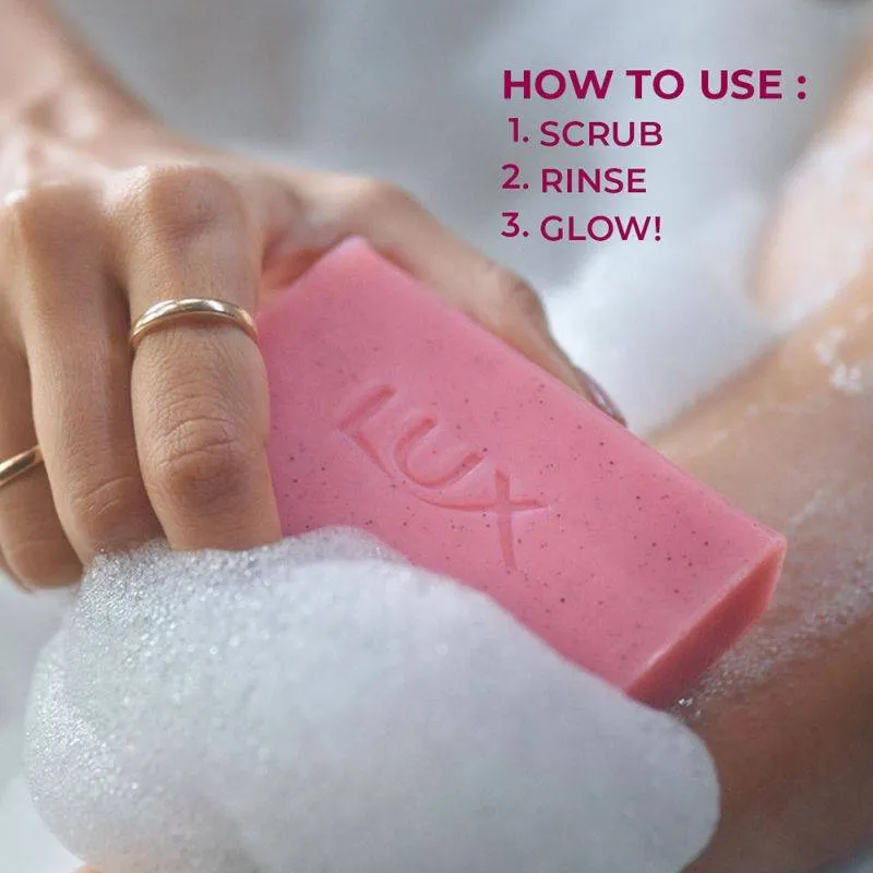 Lux Essence Of Himalayas Rose & Aloe Vera Exfoliating Soap - Pack Of 5