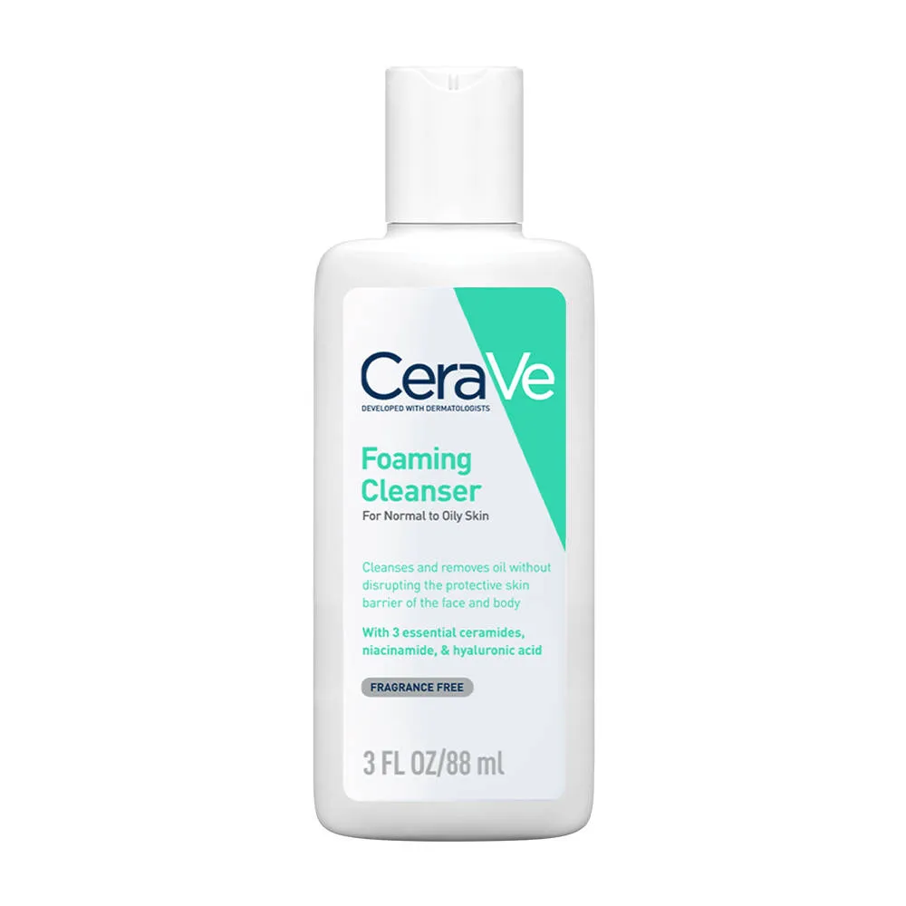 CeraVe Foaming Cleanser Face Wash For Oily Skin with Ceramides, Dermatologist Recommended