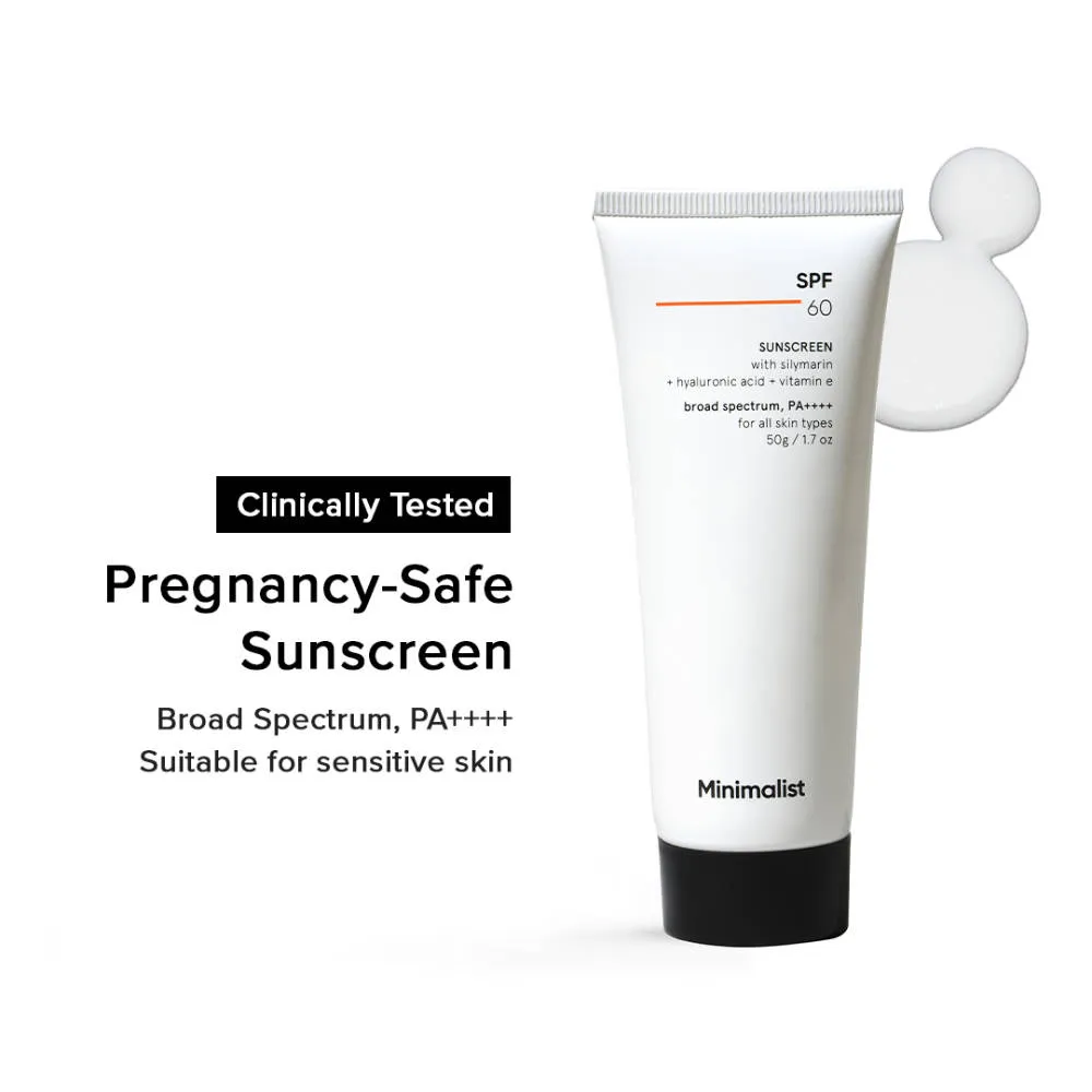 Minimalist SPF 60 PA ++++ Sunscreen - Pregnancy & Lactation Safe For Sensitive Skin