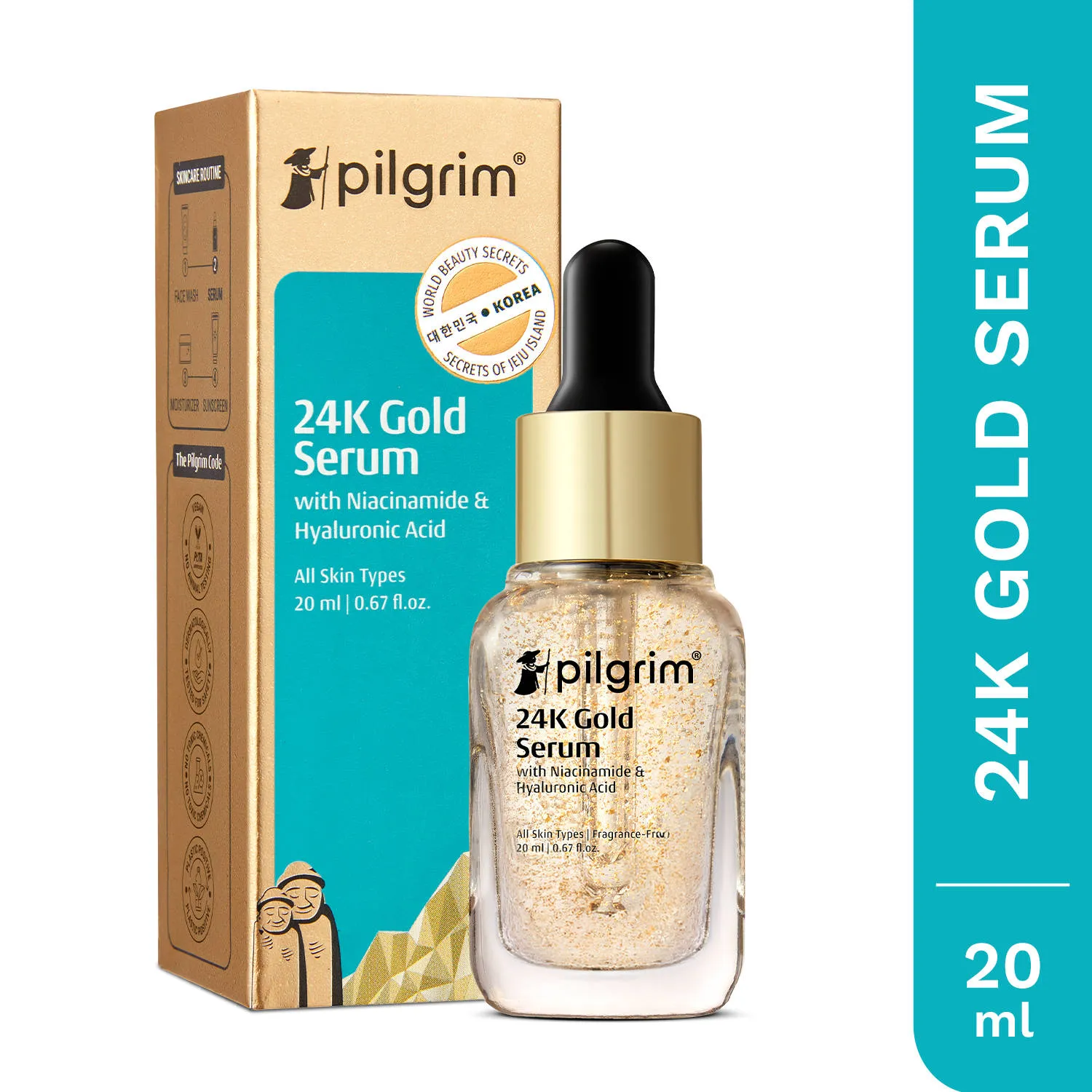 Pilgrim 24K Gold Face Serum with Niacinamide & Hyaluronic Acid