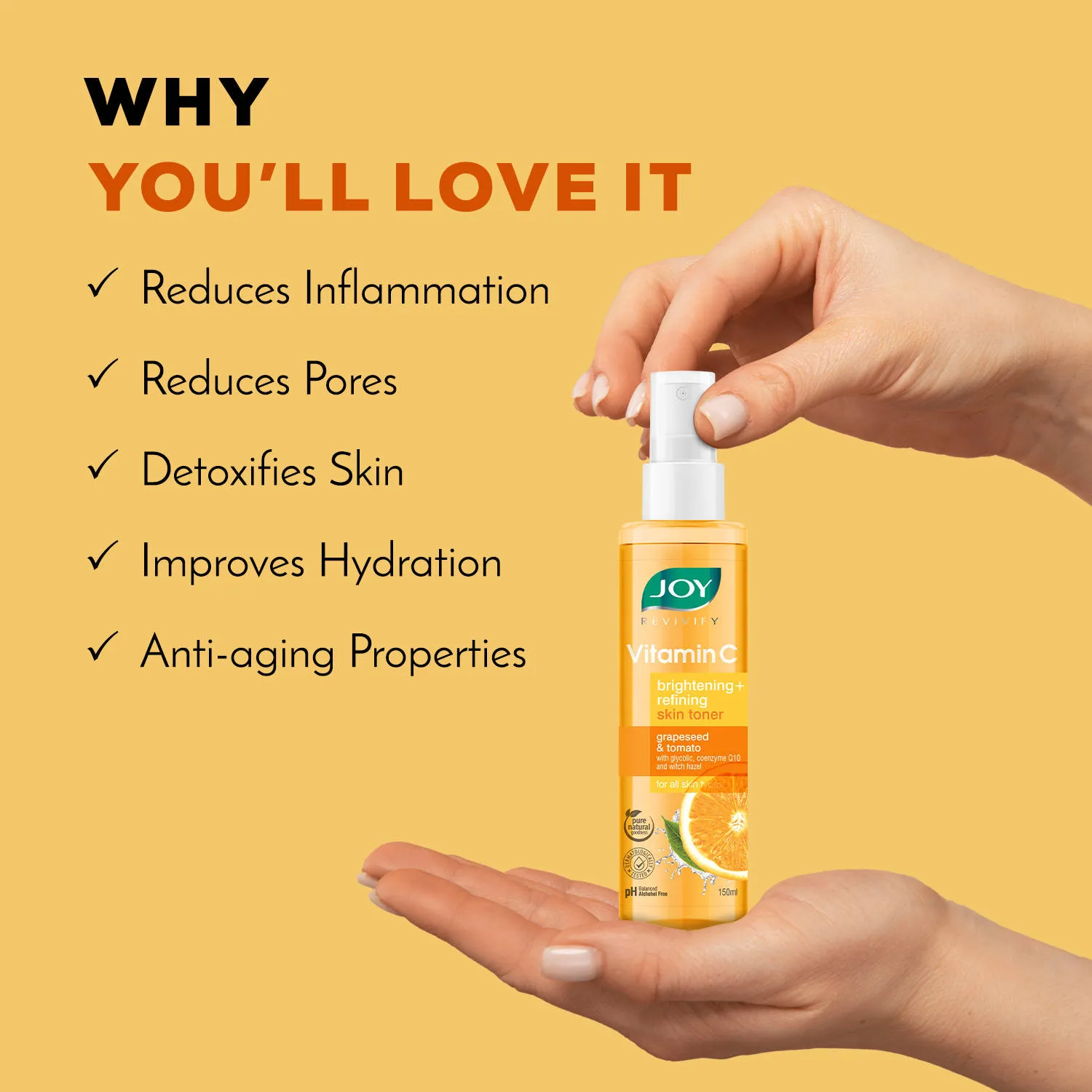 Joy Revivify Vitamin C Brightening Skin Toner & Radiance Face Serum Combo