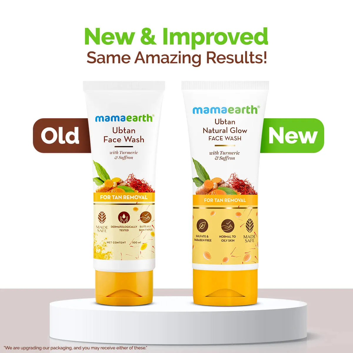 Mamaearth Ubtan Face Wash With Turmeric & Saffron For Tan Removal