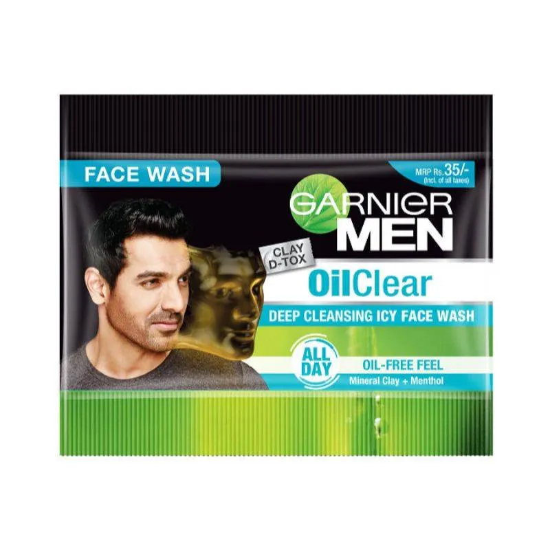 Garnier Men Oil Clear Clay D - Tox Facewash