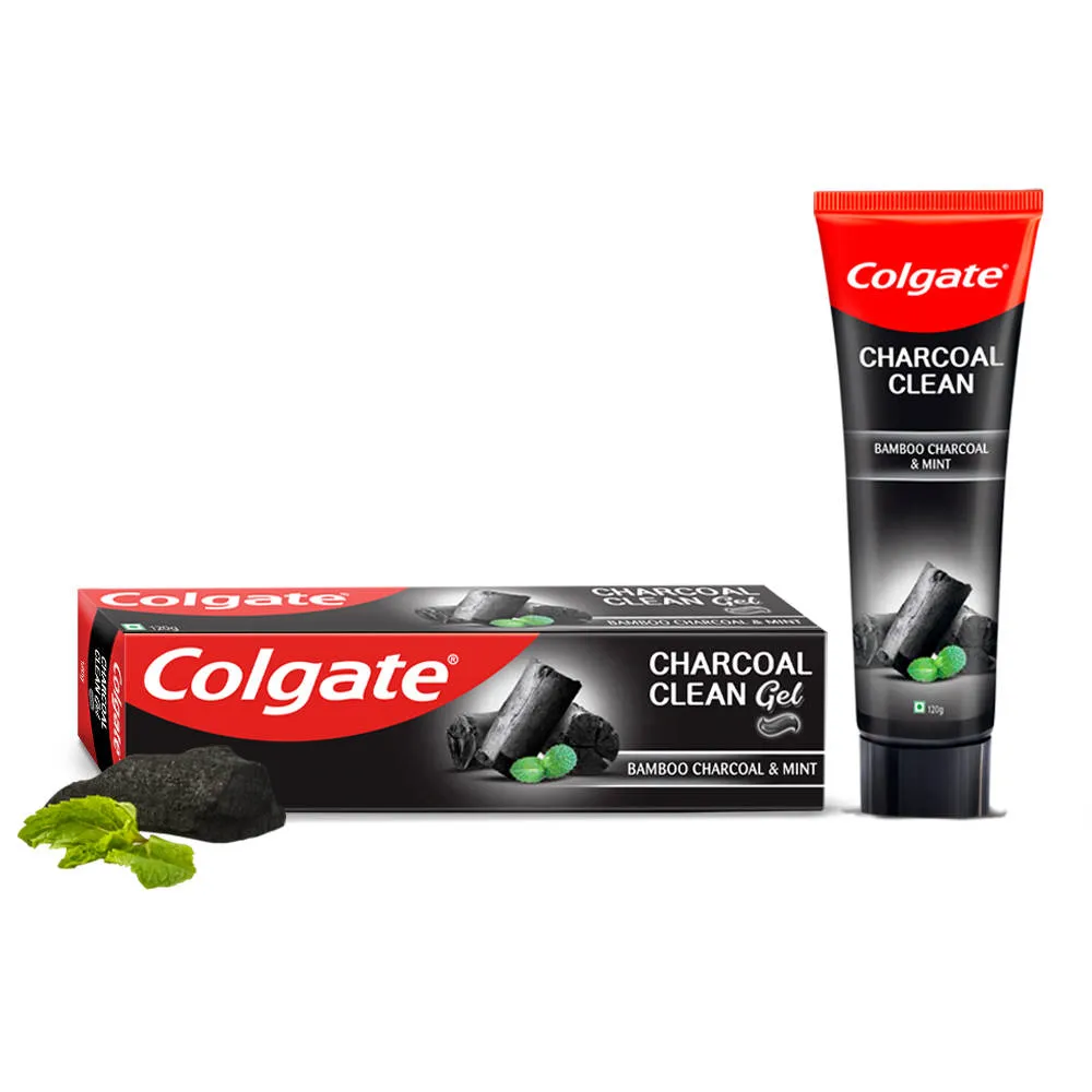 Colgate Charcoal Clean Toothpaste, Black Gel Paste (120gm)