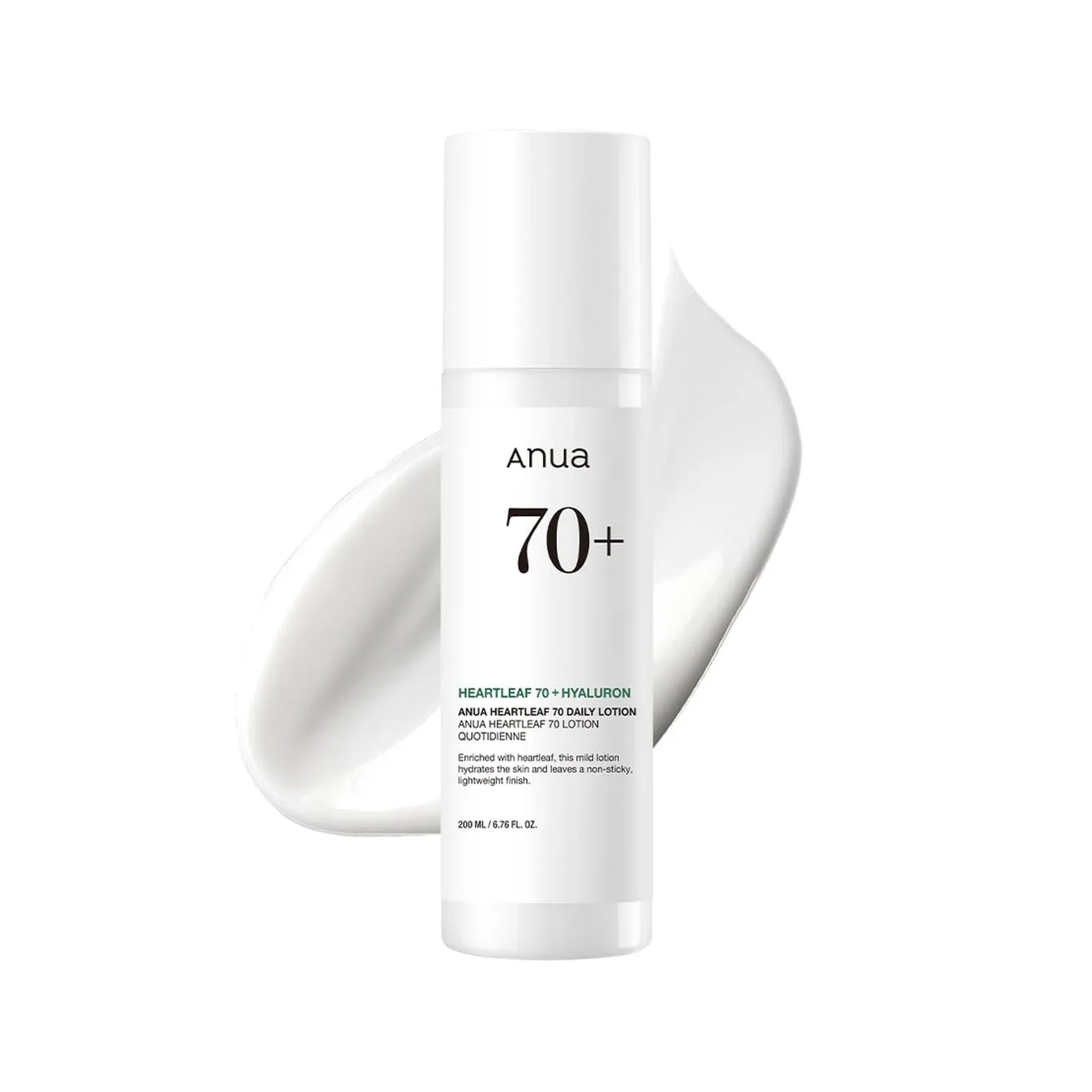 Anua Heartleaf 70 Daily Lotion Lightweight Moisturizer with Hyaluronic Acid for Dry, Acne-Prone Skin