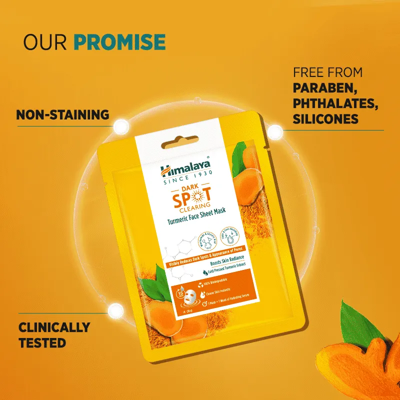 Himalaya Dark Spot Clearing Turmeric Face Sheet Mask