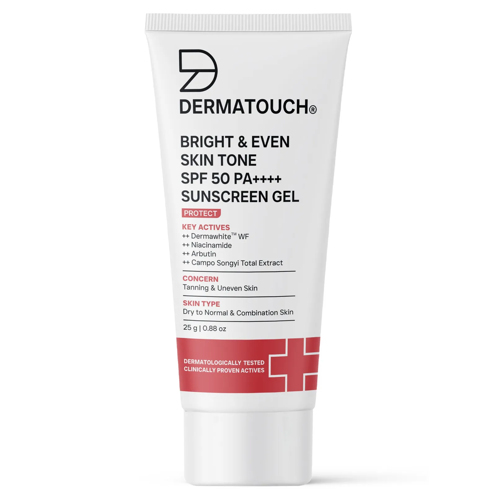 Dermatouch Bright & Even Skin Tone Sunscreen SPF 50 PA++++ for Tanning & Uneven Skin