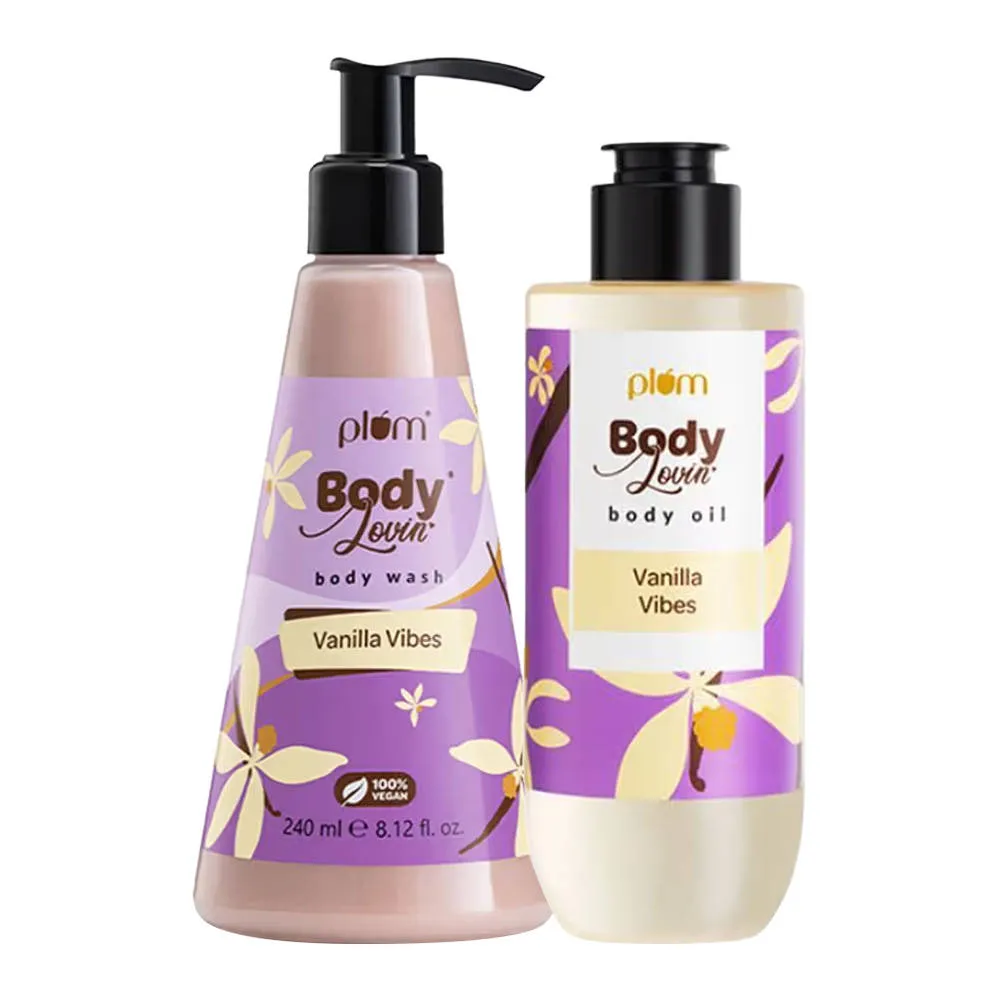 Plum Bodylovin' Vanilla Vibes Body Wash & Body Oil Duo