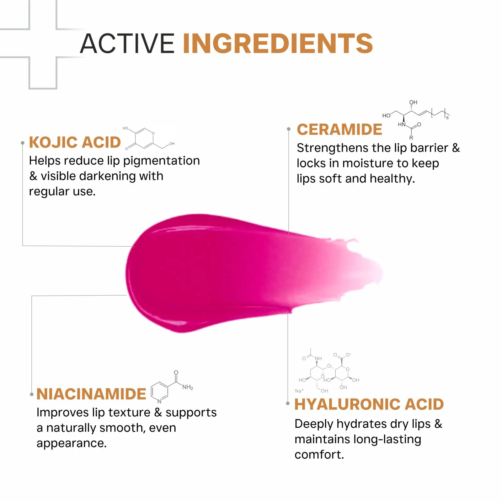 Dermatouch Kojic Acid Ceramide SPF 50 PA+++ Lip Balm for Dry & Discolored Lips