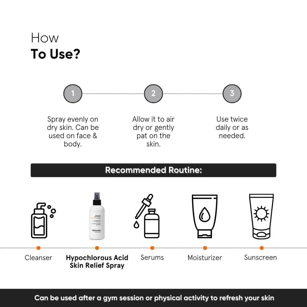 Minimalist HOCL Skin Purifying Spray-150 ppm Face & Body Spray