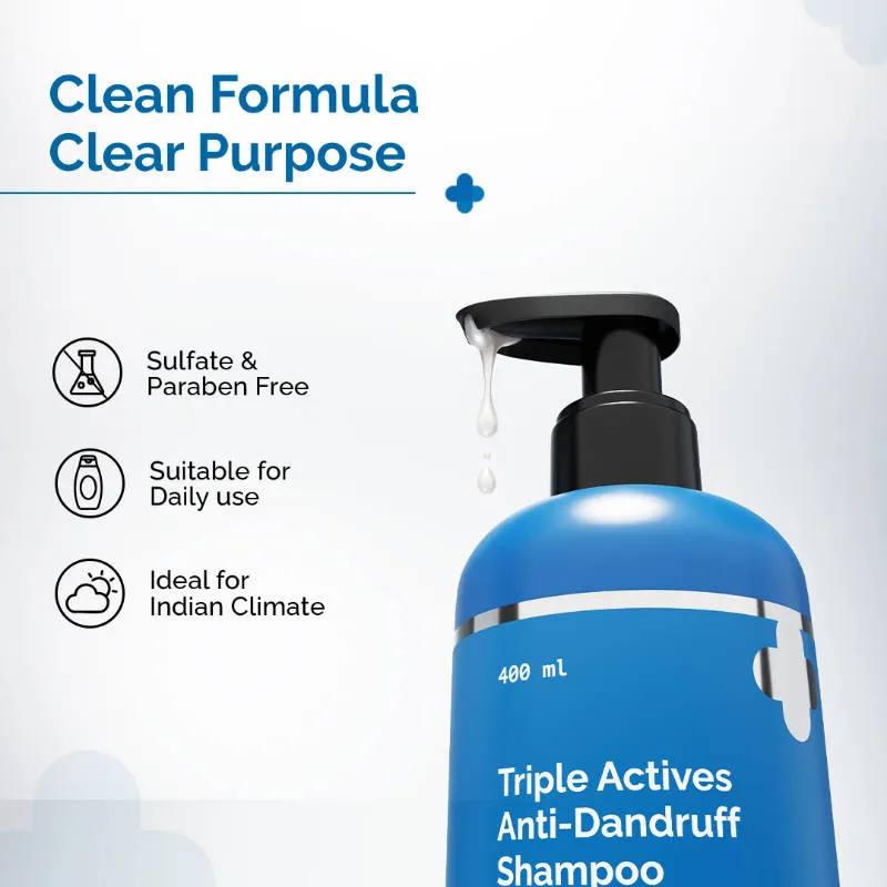 The Derma Co Triple Actives Anti-Dandruff Shampoo