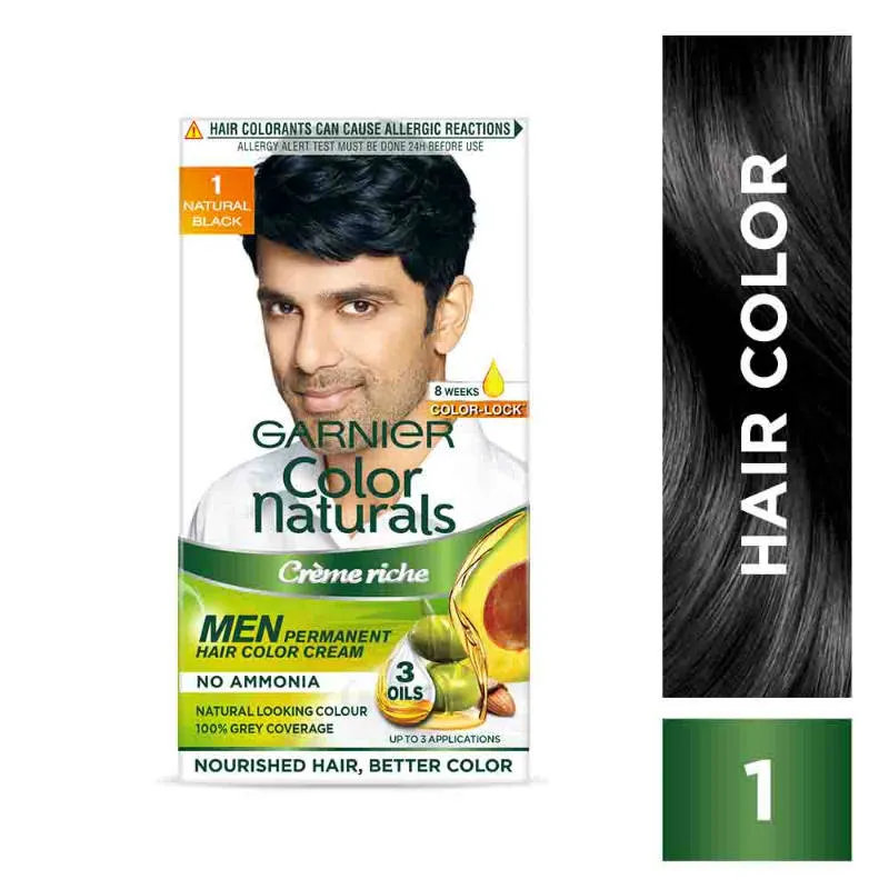 Garnier Hair Colouring Creme,Long-lasting,Smoothness & Shine,Color Naturals Men