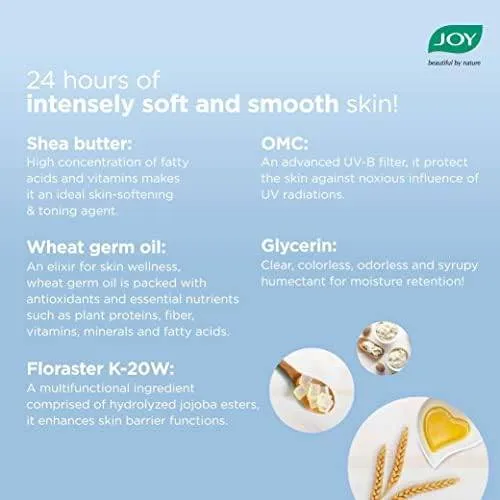 Joy Intense Moisture Dryness Repair Body Lotion - Vit E & Jojoba, 24hr Softness for Winter