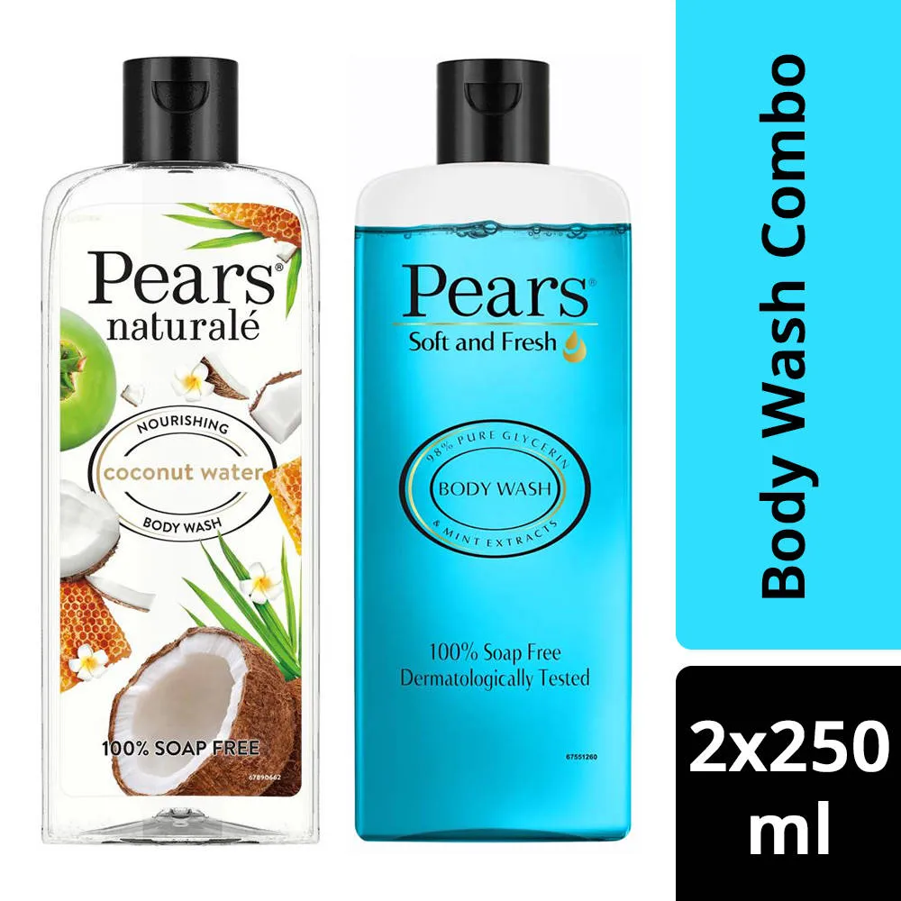 Pears Soft & Fresh And Naturale Brightening Pomegranate Body Wash Combo