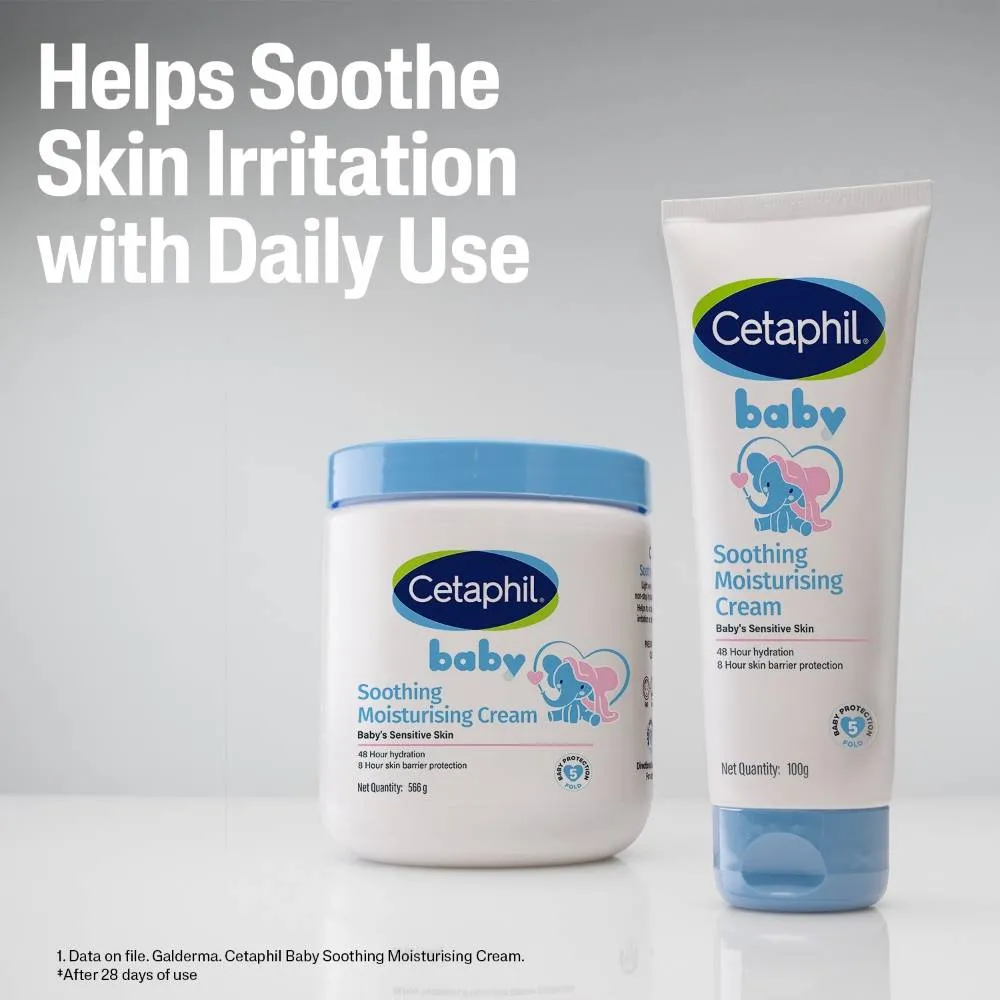 Cetaphil Baby Soothing Moisturising Cream, 48 Hour Hydration, 8 Hour Barrier Protection