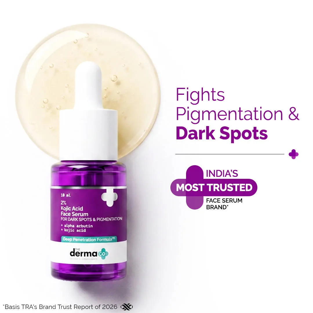The Derma Co 2% Kojic Acid Face Serum for Dark spots reduction, Pigmentation & Blemishes