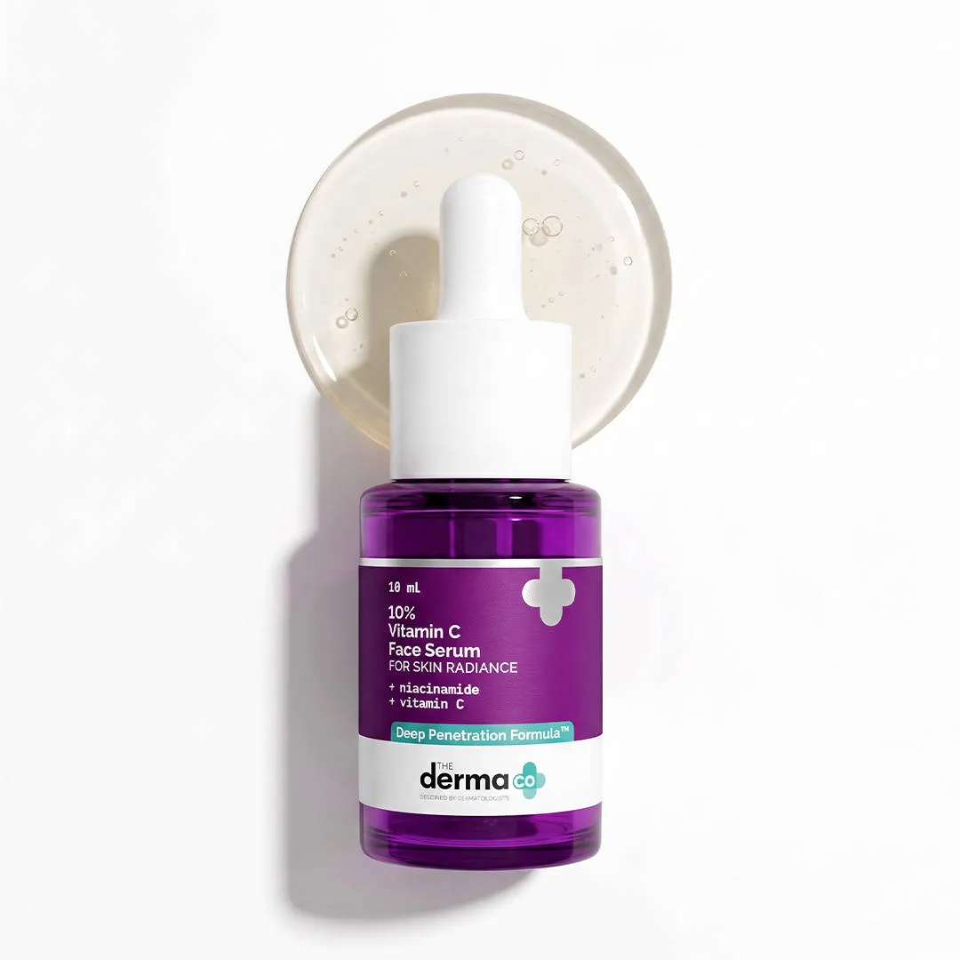 The Derma Co 10% Vitamin C Face Serum Reduces Pigmentation & Glowing Skin For All Skin Types