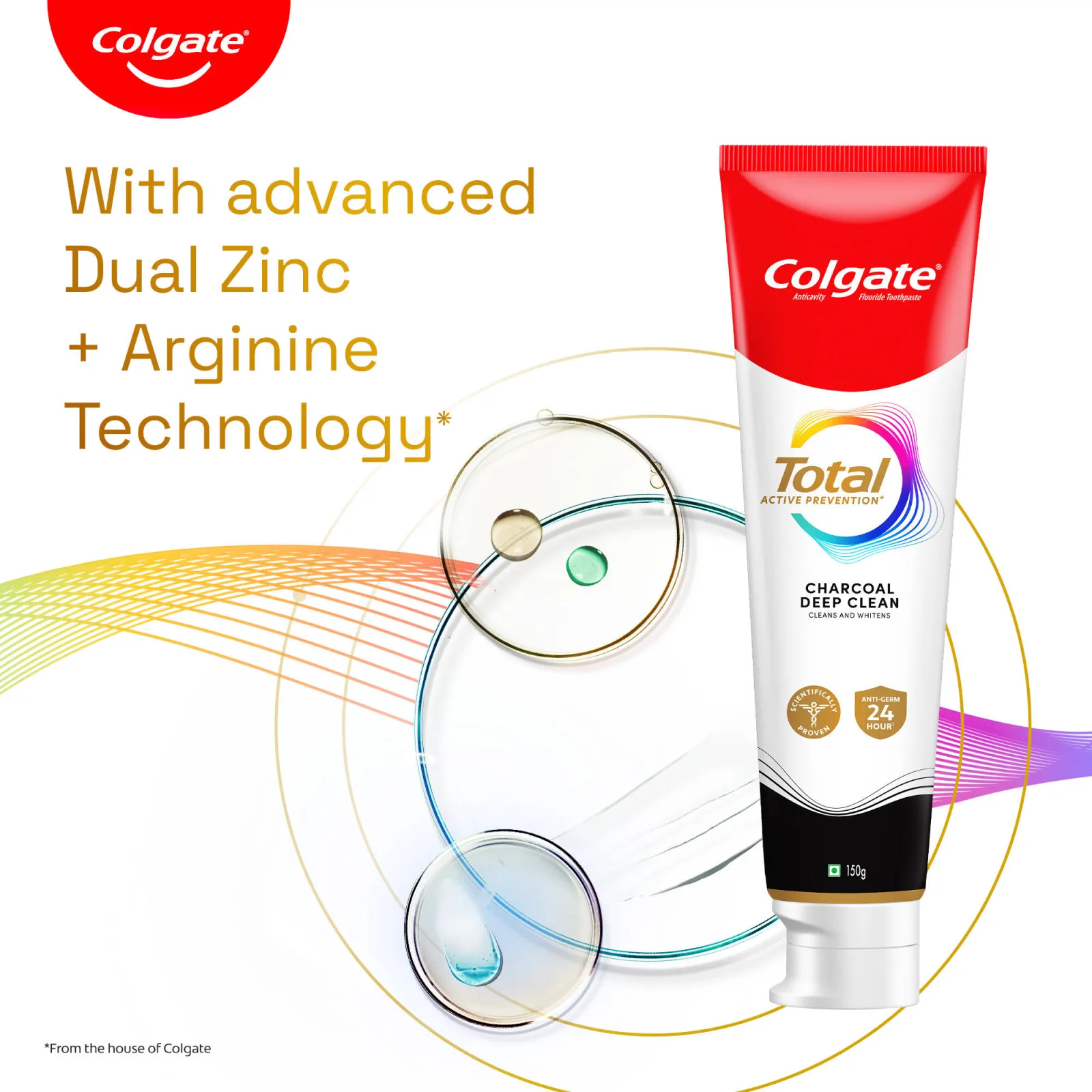 Colgate Total Charcoal Deep Clean Antibacterial Toothpaste Whole Mouth Health Combo
