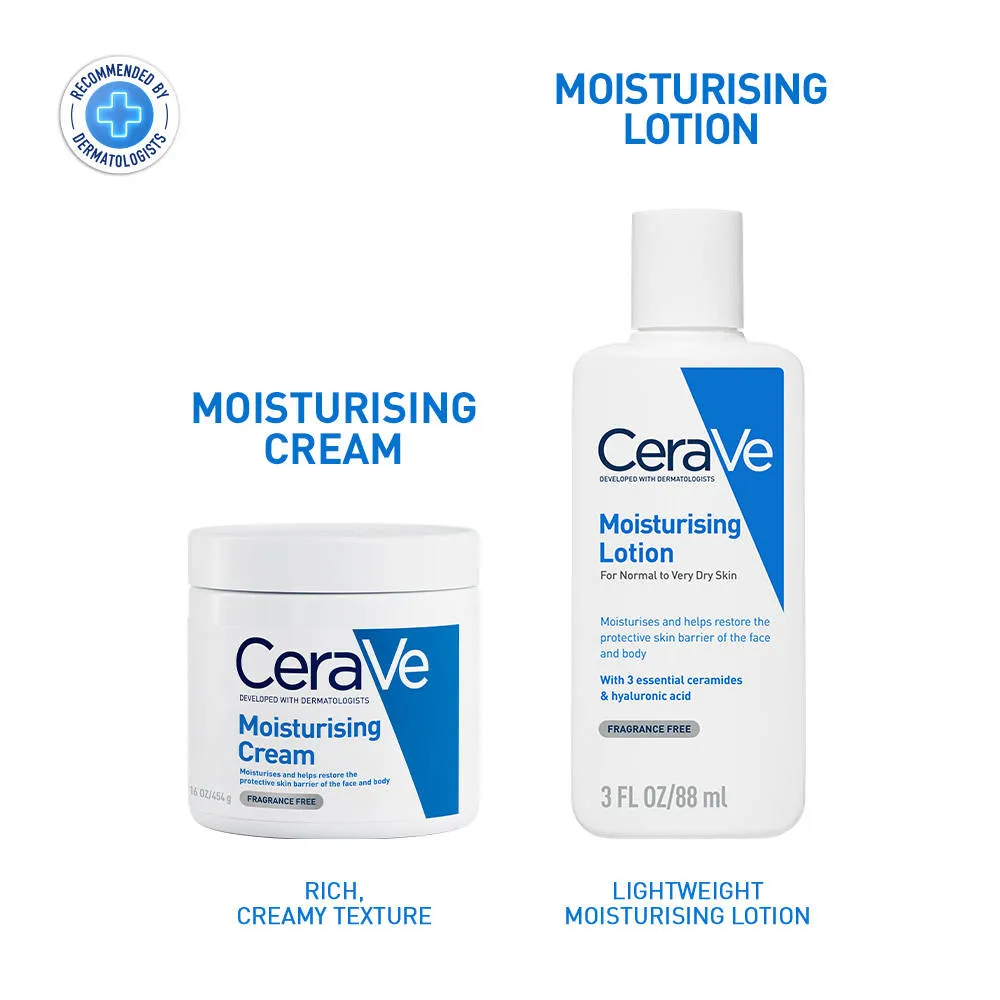 CeraVe Moisturizing Body Lotion for Normal to Dry skin with Ceramides, Dermatologist recommended