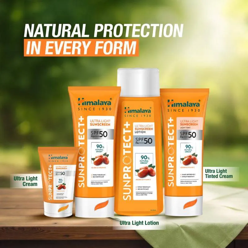 Himalaya Sun Protect+ Ultra Sunscreen Lotion SPF 50 PA++++ Sweat Resistant,100% No White Cast