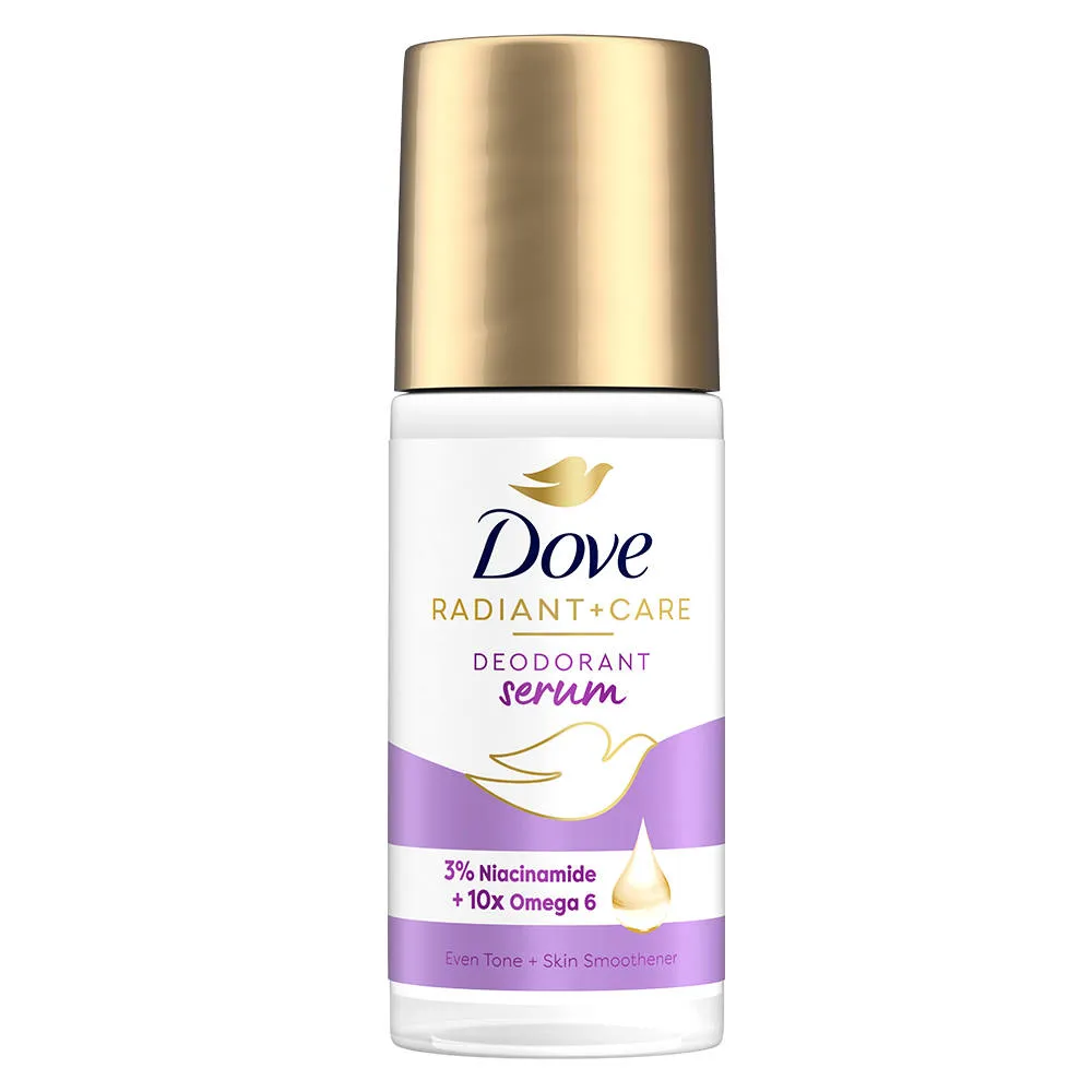 Dove Radiant+Care Roll On Deodorant Serum With 3% Niacinamide & 10X Omega 6