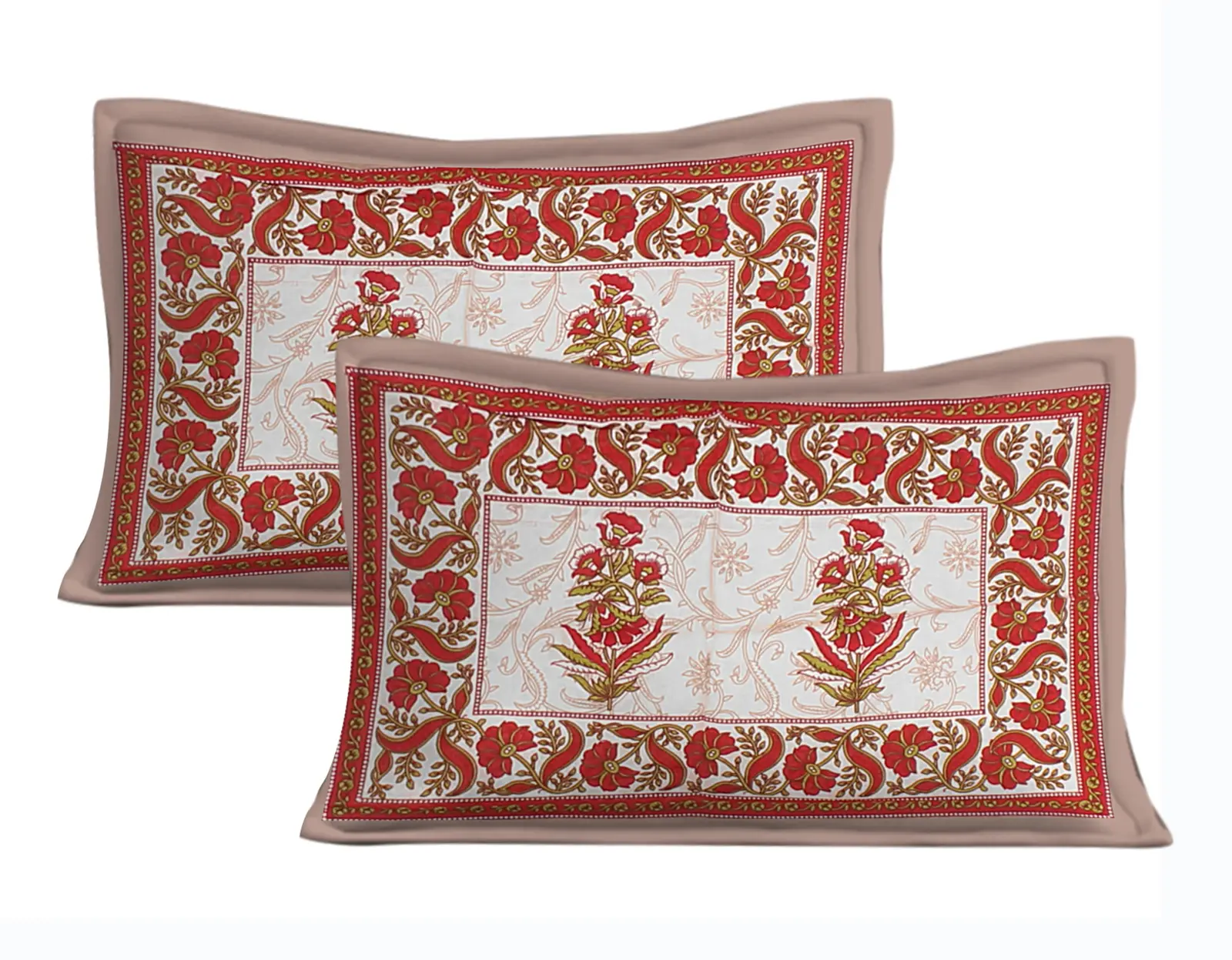Pure Cotton Jaipuri Bedsheet (Floral, Printed)