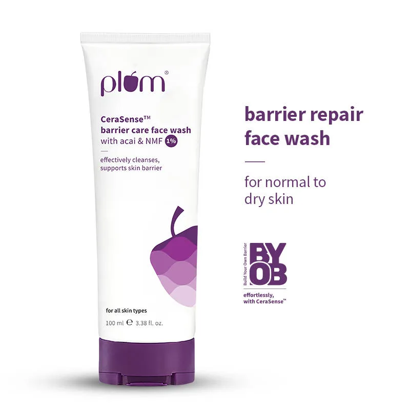 Plum Cerasense Barrier Repair Hydrating Face Wash With Ceramides For Dry, Sensitive Skin