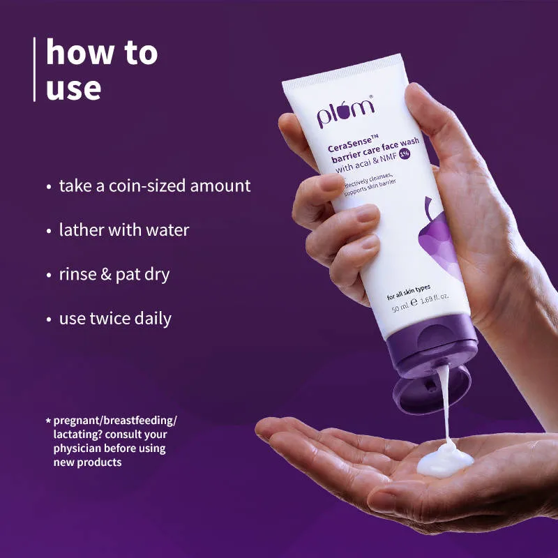 Plum Cerasense Barrier Repair Hydrating Face Wash With Ceramides For Dry, Sensitive Skin