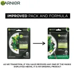 Garnier Skin Naturals Pack of 3 Charcoal Face Serum Sheet Mask view 2