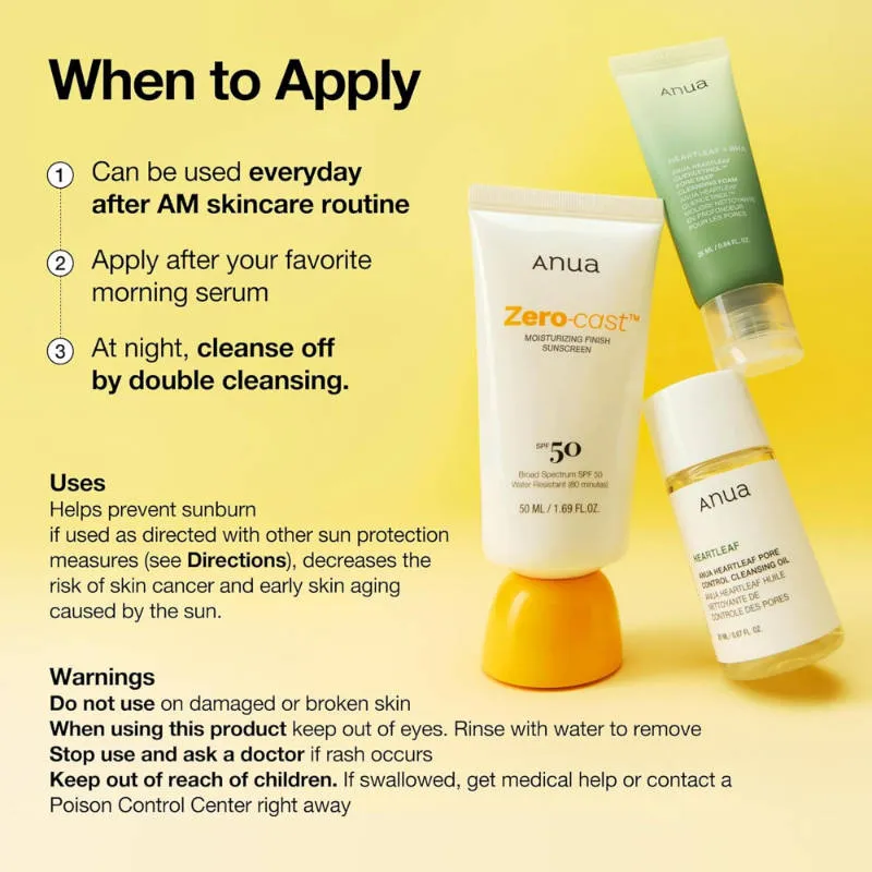 Anua Korean Glow Protection Duo - Brightening TXA Serum + Zero Cast SPF 50+ PA++++ Sunscreen