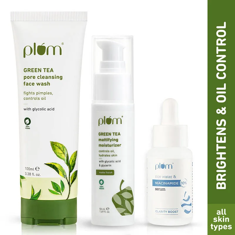 Plum Green Tea & Niacinamide Acne Fighting Combo