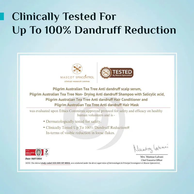 Pilgrim Australian TeaTree & Salicylic Acid Anti-Dandruff Non-Drying Dandruff Control Shampoo