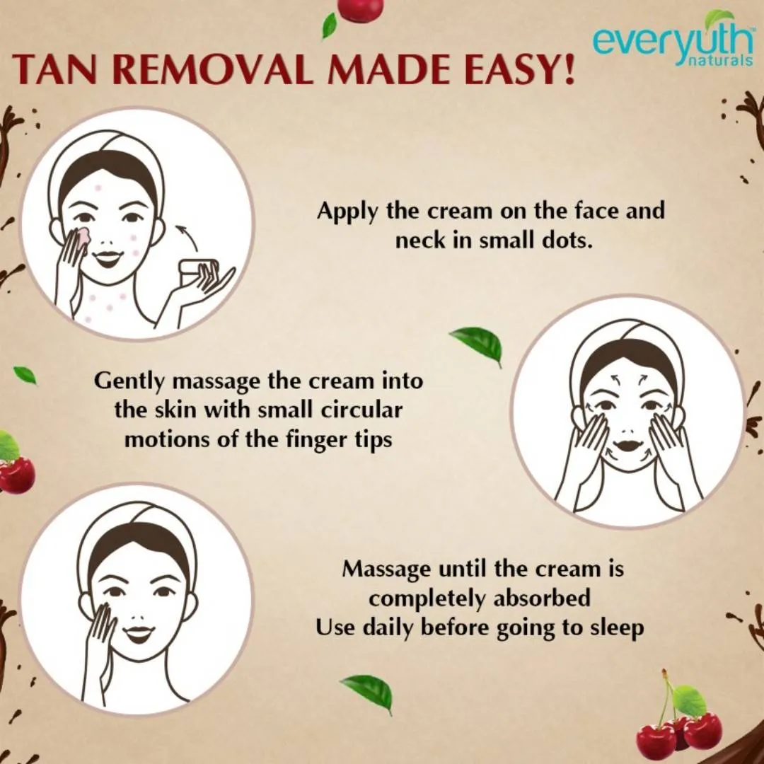 Everyuth Naturals Tan Removal Night Cream for Face - Chocolate & Cherry