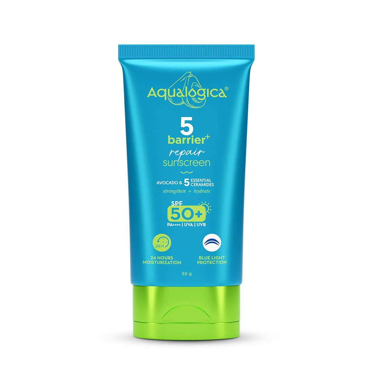 Aqualogica 5 Barrier+ Repair Sunscreen With Avocado & 5 Essential Ceramides SPF 50 PA++++ UVA/B