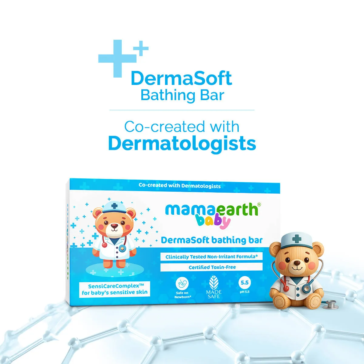 Mamaearth Baby Dermasoft Bathing Bar for Sensitive Skin