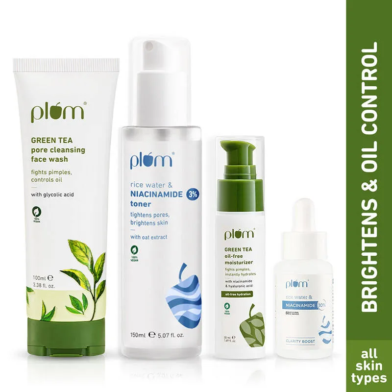 Plum Green Tea & Niacinamide Acne Fighting Combo