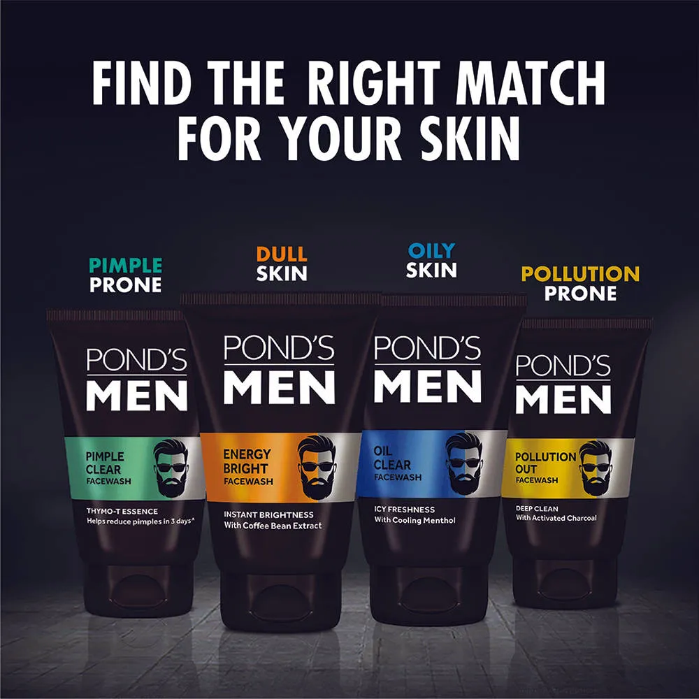Pond's Ponds Men Pollution Out Activated Charcoal Deep Clean Face Wash
